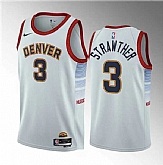 Men's Denver Nuggets #3 Julian Strawther White 2023 Draft Icon Edition Stitched Basketball Jersey Dzhi ,baseball caps,new era cap wholesale,wholesale hats